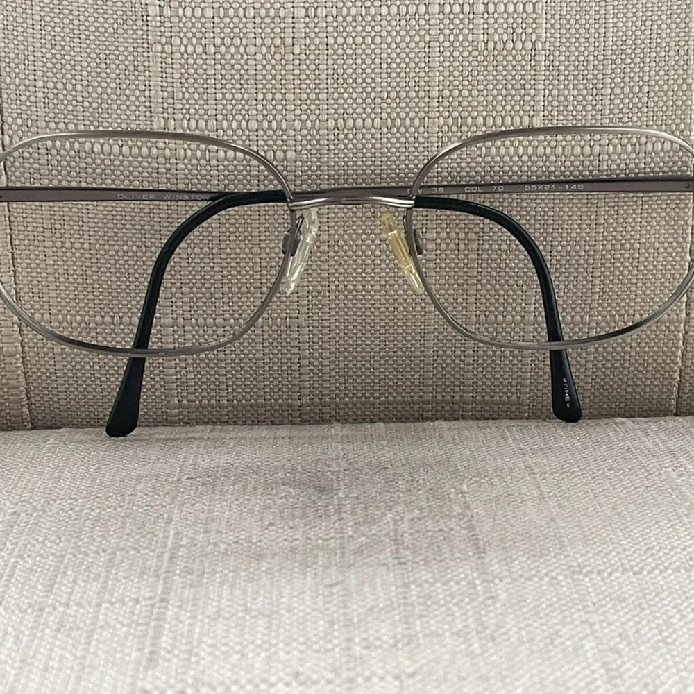 Men's Metal Frame Glasses - Silver - Picture 4 of 12